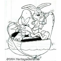 Del Connell (attributed) - Yosemite Sam and Bugs Bunny #45 Cover Original Art (Gold Key, 1977).