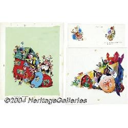 Mel Crawford - Golden Book 1972 Calendar Illustrations Original Art, Group of 16 (Golden Books, 1972