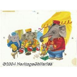 Mel Crawford (attributed) - 1975 Golden "Carnival of the Animals" Calendar Paintings Original Art (G