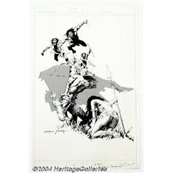 Tony DeZuniga - Savage Sword of Conan #54 page 31 Pin-Up Original Art (Marvel, 1980).