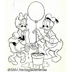 Walt Disney Studios - Daisy and Donald #8 Cover Original Art (Gold Key, 1975).