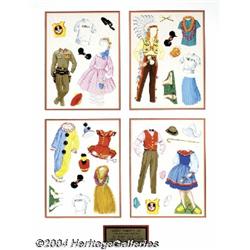 Walt Disney Studios - Mickey Mouse Club Mousketeers Cut Outs Original Art (Walt Disney Productions, 