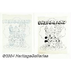 Walt Disney Studios - Mickey Mouse Dreamland Magazine Cover Original Art (undated).