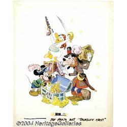 Walt Disney Studios - Mickey Mouse, Goofy, and Donald Duck Specialty Illustration Original Art (unda
