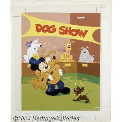 Walt Disney Studios - Mickey Mouse and Pluto Puzzle Original Art (Walt Disney, 1984).