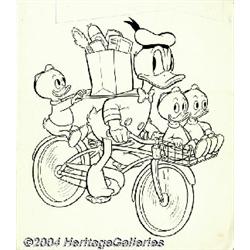 Walt Disney Studios - Walt Disney's Comics and Stories # 358 Cover Original Art (Gold Key, 1970).