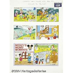 Walt Disney Studios - Wonderful World Annual, page 55 "Mickey's Merry Moments" Original Art (Superio