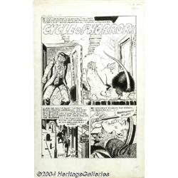 Al Eadeh - Chamber of Chills #16, Complete 5-page Story "Cycle of Horror!" Original Art (Harvey, 195