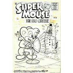 Al Fago - Super Mouse, The Big Cheese #35 Cover Original Art (Literary Enterprises, 1956).
