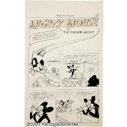 Gene Fawcette (attributed) - Adventures of Mighty Mouse Complete 8-page Story "Mighty Mouse: The Esc