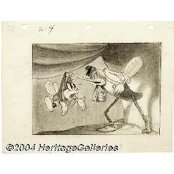 Fleischer Studios - Mr. Bug Goes to Town Black and White Layout Drawing Original Art (Fleischer Stud