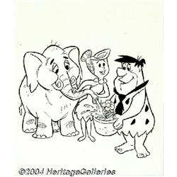 Western Publishing Staff Artist - March of Comics #243 The Flintstones Cover Original Art (Western, 