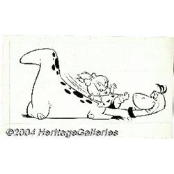 Western Publishing Staff Artist - March of Comics #341 The Flintstones with Pebbles Back Cover Origi