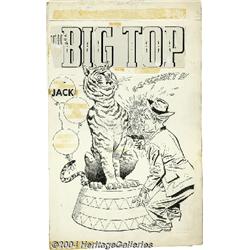 Gill Fox (attributed) - The Big Top Comics #2 Cover Original Art (Toby Press, 1951).