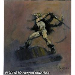 Frank Frazetta - Warrior Color Preliminary Original Art (undated).