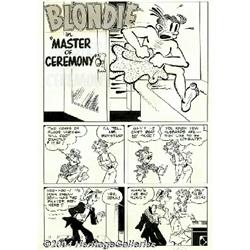 Paul Fung Jr. - Blondie #76 Complete 5-page Story "Master of Ceremony" Original Art (Harvey, 1954).