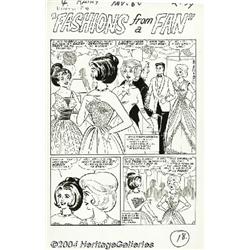 Stan Goldberg - Kathy #21 Complete 4-page Story "Fashions from a Fan" Original Art (Marvel, 1962).