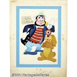 Chad Grothgopf (attributed) - Howdy Doody Back Cover Original Art (Dell, 1950).