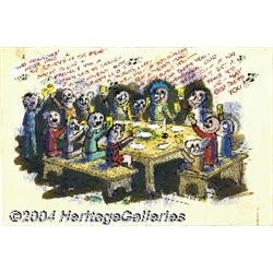 Harvey Comics Staff Artist - Harvey Comics' Christmas Card Preliminary Original Art (undated).