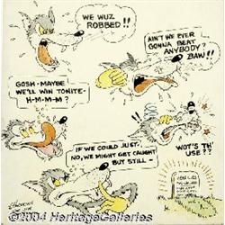 Emery Hawkins - Big Bad Wolf Sketches Original Art (1946).