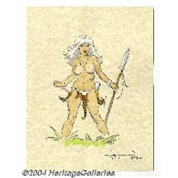 Mike Hoffman - Jungle Goddess Illustration Original Art (2003).