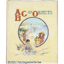 S. N. Ives - ABC of Objects Cover Original Art (McLaughlin, ca. 1930s).