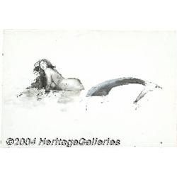 Jeff Jones - Mermaid Painting (undated).