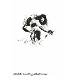 Jeff Jones - Tarzan with Knife Illustration (undated).