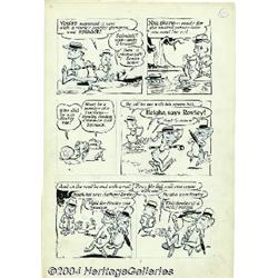 Walt Kelly - The Pogo Peek-A-Book, page 6 Original Art (Simon and Schuster, 1955).