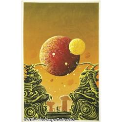 Josh Kirby (attributed) - Time and Timothy Grenville Cover Original Art (1975).