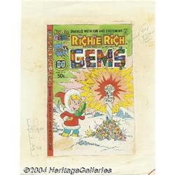 Warren Kremer - Richie Rich Gems #35 Cover and Color Guide Original Art (Harvey, 1981).