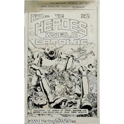 Joe Kubert - Heroes World Catalog #2 Cover Original Art (Heroes World, 1970s).