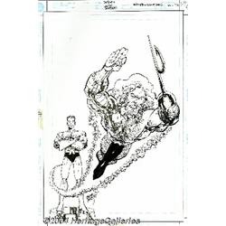 Erik Larson - Aquaman Secret Files #1 Cover Original Art (DC, 1998).