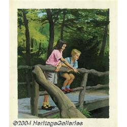 Saul Levine (attributed) - Nettie King Children's Book Illustration Original Art (circa 1960s).