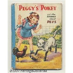 Corrine Malvern (attributed) - Peggy's Pokey Children's Book Cover Original Art (McLoughlin Brothers