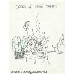 Don Martin - Mad's Don Martin Cooks Up More Tales Cover Preliminary Original Art (Signet, 1969).