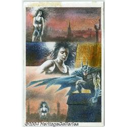 Val Mayerik - Batman and Death Unpublished Page Original Art (DC, undated).