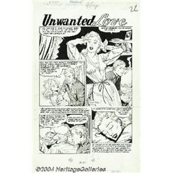 Ralph Mayo - New Romances #10 Complete 6-page Story "Unwanted Love" Original Art (Standard, 1952).
