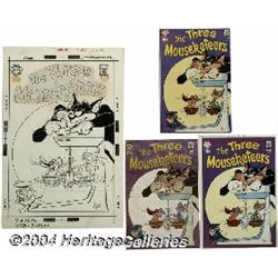 Phil Mendez - Three Mouseketeers #4 Cover Original Art (DC, 1970).