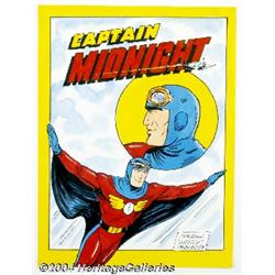 Shelly Moldoff - Captain Midnight Illustration Original Art (undated).