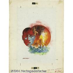 Gray Morrow - The Second Atlantis Paperback Book Cover Original Art (Ace, 1965).