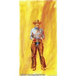 Gray Morrow - "The American West" Wyatt Earp Box Original Art (Mego, 1974).