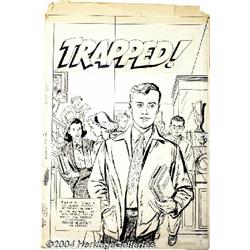 Win Mortimer (Attributed) - Trapped! #nn Cover Original Art (Harvey, 1951).