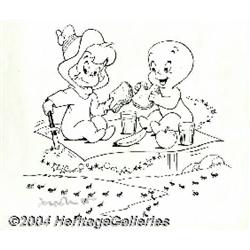 Jorge Pacheco - Wendy and Casper Cover Original Art (Harvey, 1980s).