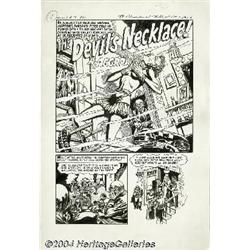 Rudy Palais - Chamber of Chills #14 Complete 5-page Story "The Devil's Necklace" Original Art (Harve