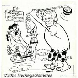 Charlton Staff Artist - Pebbles and Bamm-Bamm #15 Cover Original Art (Charlton, 1973).