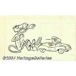 Western Publishing Staff Artist - March of Comics #390 Pink Panther Back Cover Original Art (Western