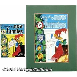 Polio - Walter Lantz New Funnies #155 Cover Recreation Original Art (1990).