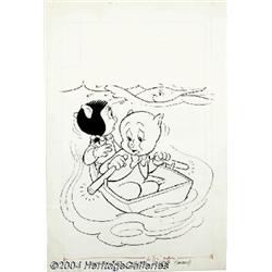 Gold Key Studios - Porky Pig #97, Cover Original Art (Gold Key, 1980).