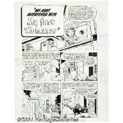 Bob Powell - First Romance #1 Complete 6-page Story "My Aunt Interfered With My First Romance" Origi